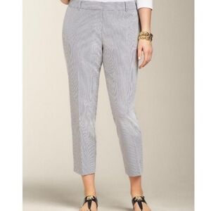 NWOT Talbots Pinstripe Blue and White Pant Size:4